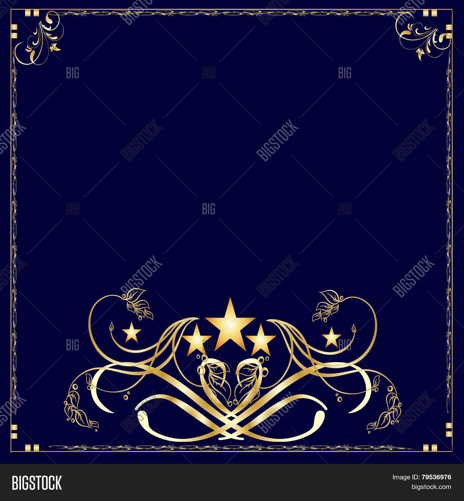 Background Vector-Navy Blue Gold Vector & Photo | Bigstock