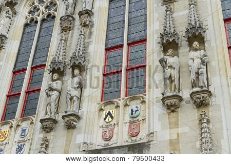 Details Of Town Hall, Stadhuis, Bruges.