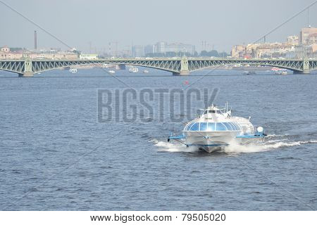 Meteor, Hydrofoil Boat In St. Petersburg.