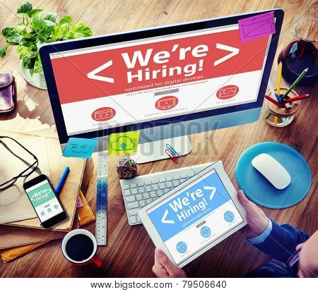 Business Worker Recruitment Hiring Office Working Concept
