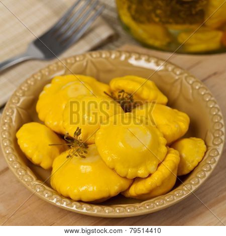 Pickled Pattypan Squash