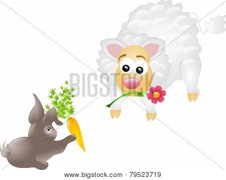 Rabbit And Sheep
