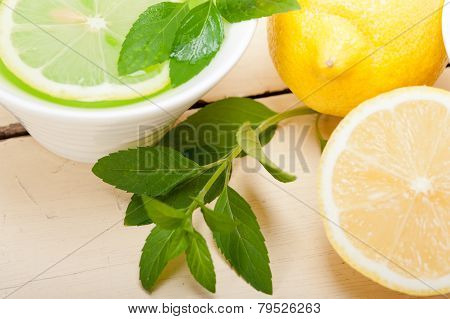 Mint Infusion Tea Tisane With Lemon
