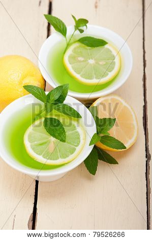 Mint Infusion Tea Tisane With Lemon
