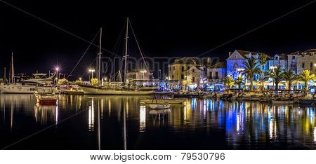 Supetar port by night
