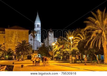 Supetar center  by night