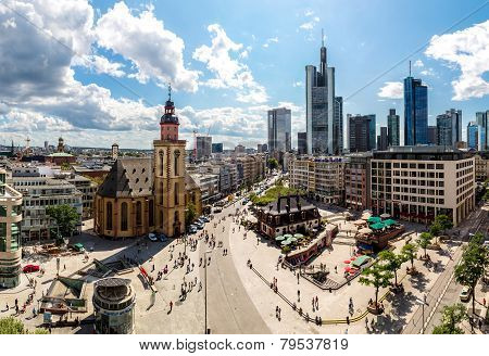 Financial District In Frankfurt