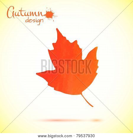 Watercolor leaf