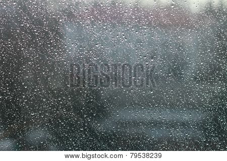 Water drops on glass
