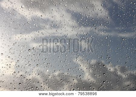 Rain drops on the window