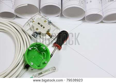 Drawing rolls, electrical hardware tools and appliances composition