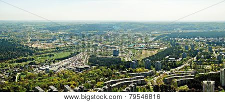 Vilnius City Capital Of Lithuania Aerial View