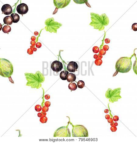 Seamless pattern with berries