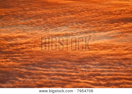 skyer ved solnedgang