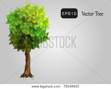 Realistic tree, isolated. Fully vector. Enjoy!