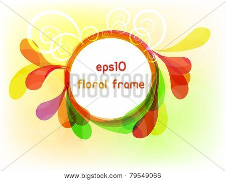 Multicolor floral frame for your design. Fully vector, enjoy!