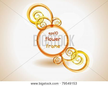 Flower frame for your design. Fully vector, enjoy!