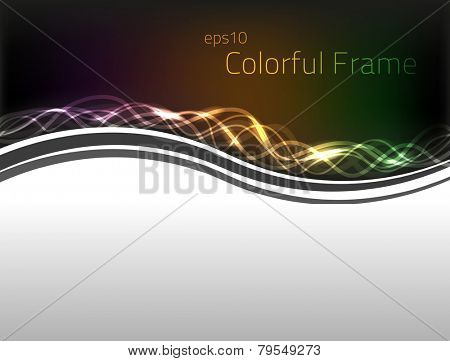 Colorful abstract frame with gradient lines for your design. Fully vector, enjoy!
