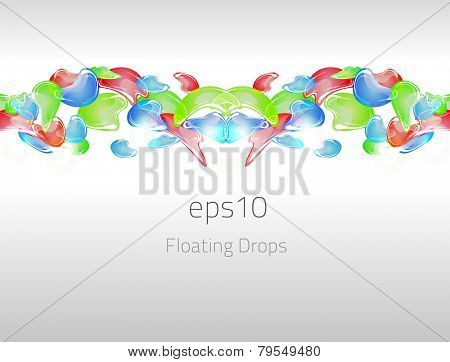 Floating drops for your design. Fully vector, enjoy!