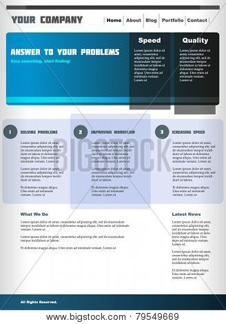 Blue template for your design. Fully vector, enjoy!