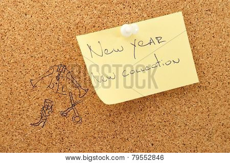 New year sticker with text new collection