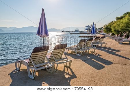 Beach in Supetar on island Brac
