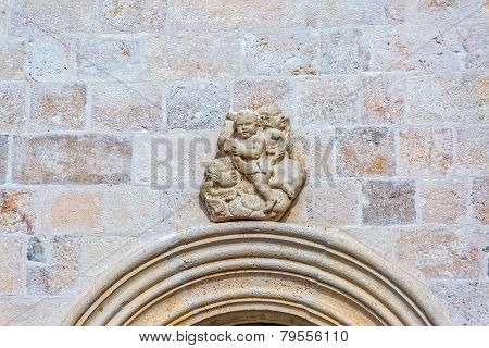 Old angels stone sculpture