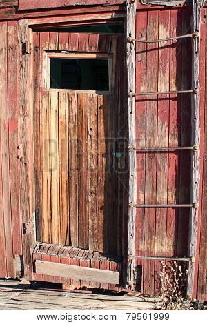 Red door on caboose