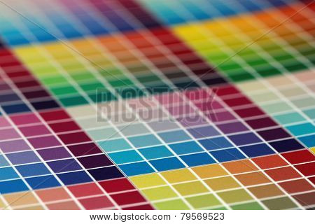 Close-up Of A Very Colorful A Test Print