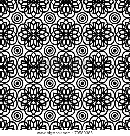 Abstract Black And White Seamless Pattern