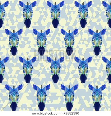 Abstract Geometric Zebra Seamless Pattern Background