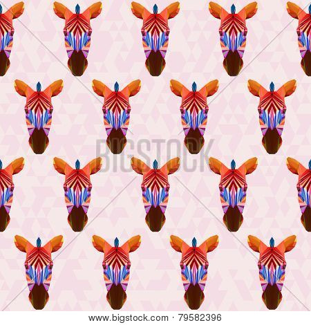 Abstract Geometric Zebra Seamless Pattern Background