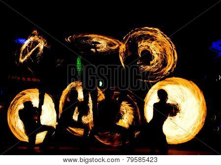 Fiery Motion Abstract Drawing 