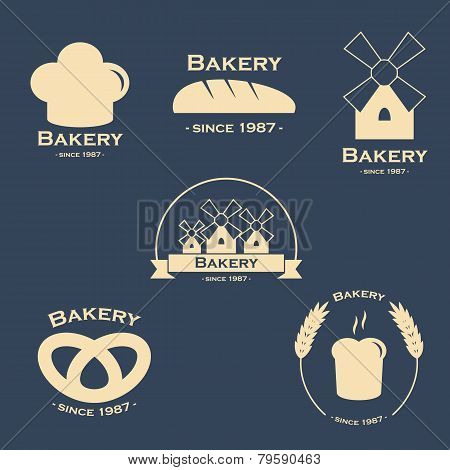 Set of bakery logos