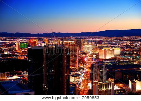 Las Vegas zonsondergang