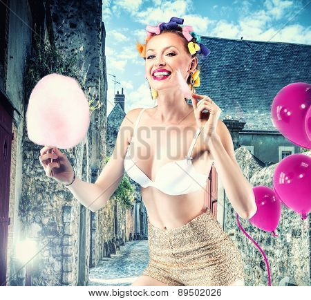 Smiling Happy Girl Posing.