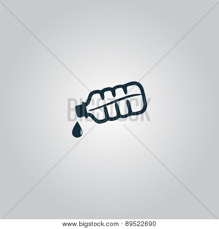 Water bottle with drop icon