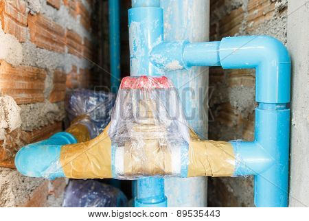 Tap Water Valve Wrapped For Cleanliness