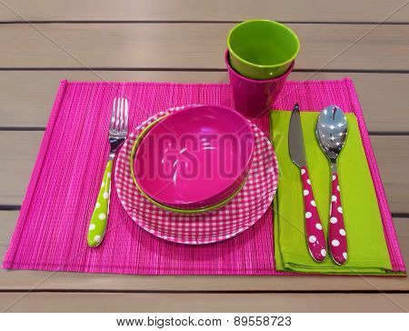 Colorful tableware