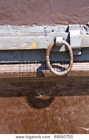 Crugnola Abstract   Rusty Brass Brown Knocker In