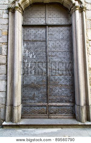 Italy  Lombardy     In  The Arsago Seprio    Old   Church    Wall Grass