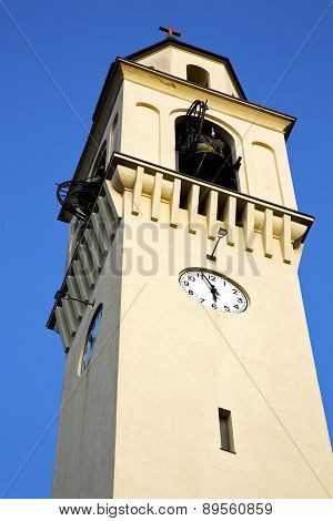 Olgiate Olona Old Abstract In  Italy   The  Ntower Bell Sunny Day
