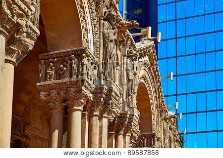 Boston Trinity Church at Copley Square in Massachusetts USA