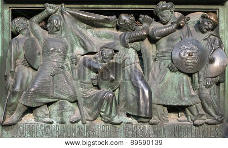 Doors Of The Milan Cathedral Depicting Conquest Of Jerusalem By Crusaders