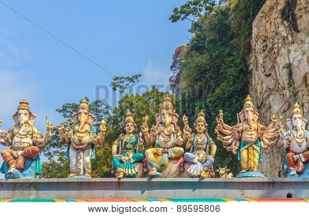Hindu Gods At Batu Caves Temple