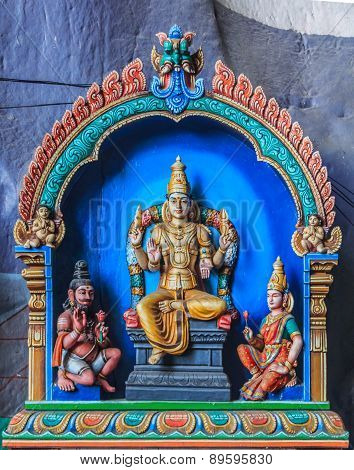 Hindu Altar At Batu Caves Temple
