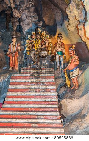 Hindu Altar At Batu Caves Temple