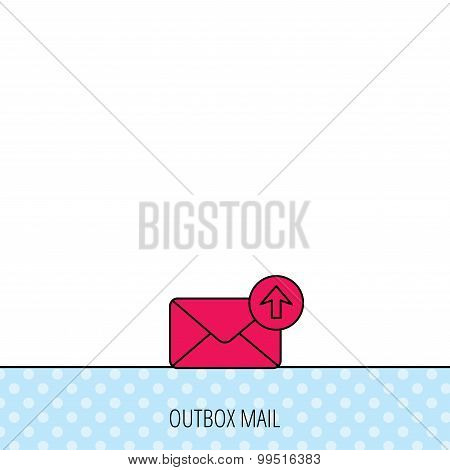 Mail outbox icon. Email message sign.