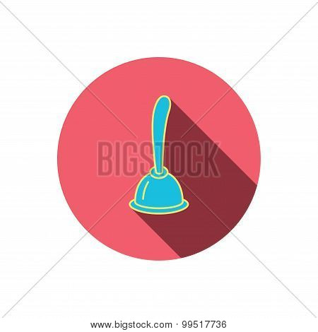 Plunger icon. Toilet cleaning tool sign.