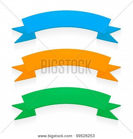 Detailed colorful ribbons